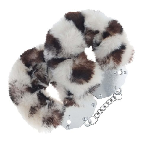 Heavy-duty Fluffy Handcuffs - Snow Leopard Ouch!