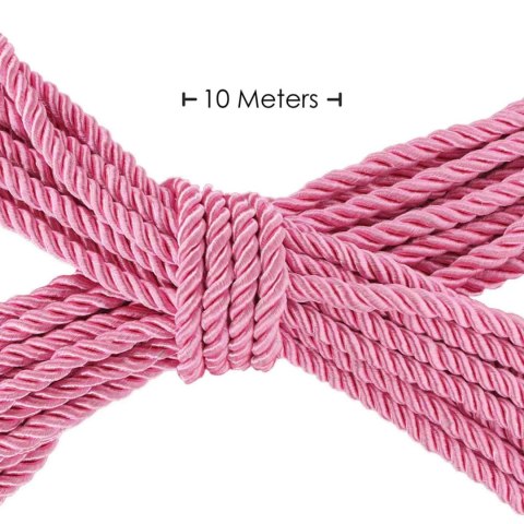 Polyester Bondage Rope - 32.8 ft / 10 m - Pink Ouch!